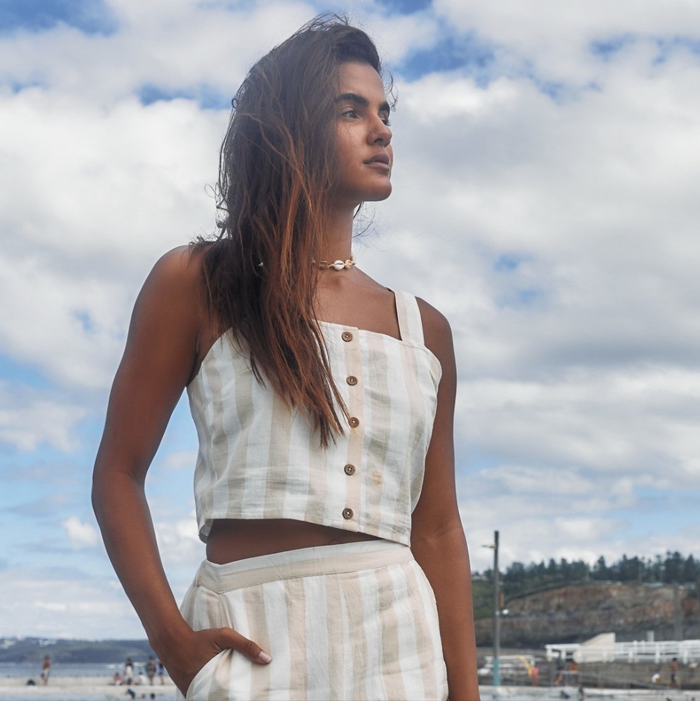 BILLABONG East Side Woven Crop Top
